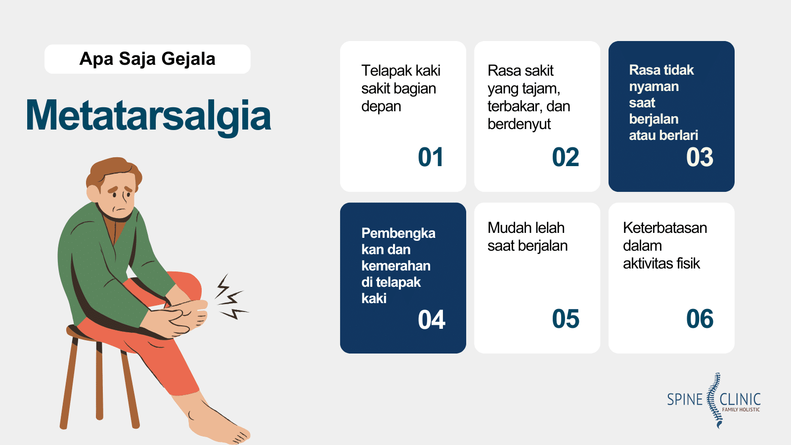 gejala telapak kaki sakit metatarsalgia